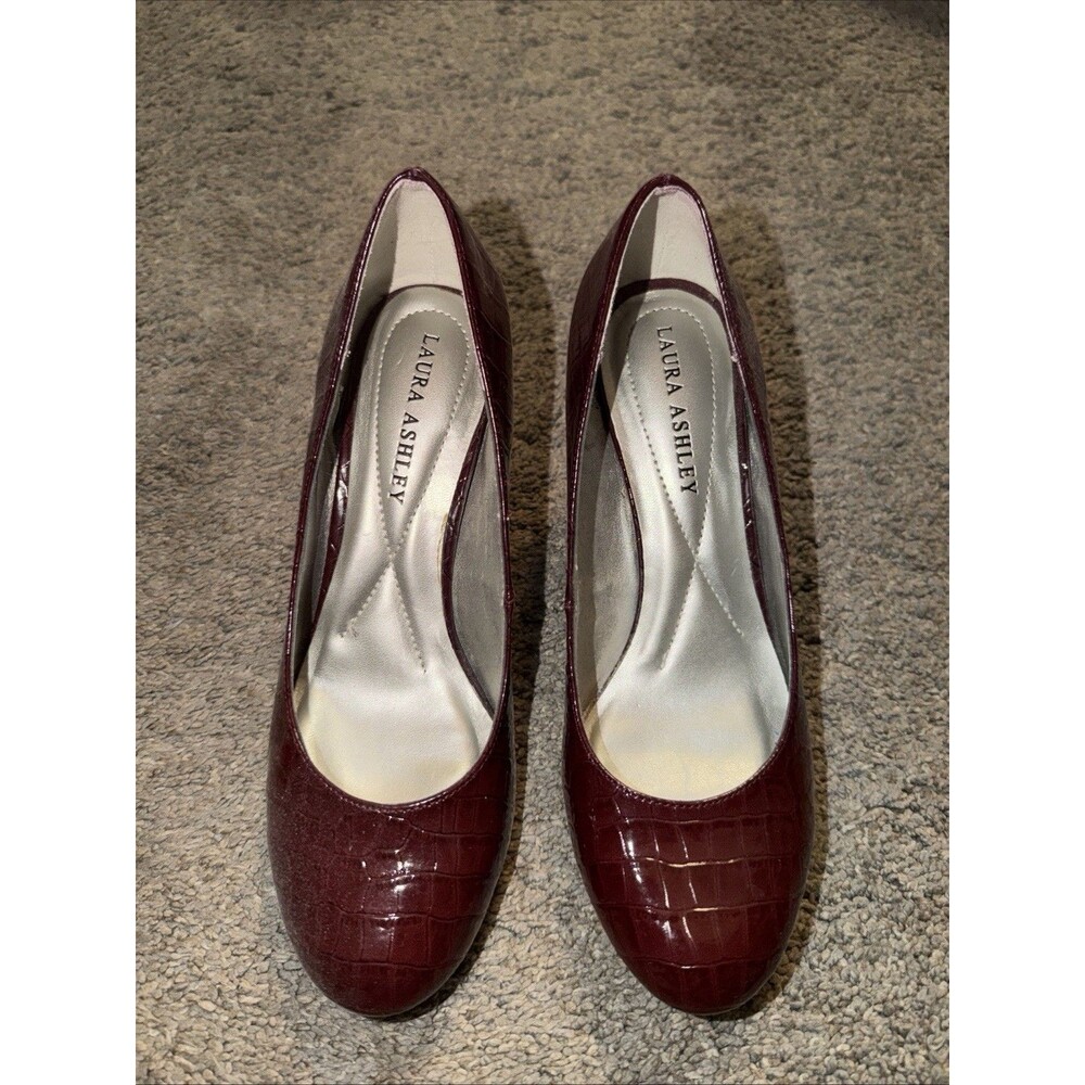 Y2K Croc Embossed Pumps Round Toe Heels Women 7.5 M Fairy Mom Core 2000’s